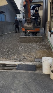 堺市堺区大浜 駐車場アスファルト舗装工事の画像