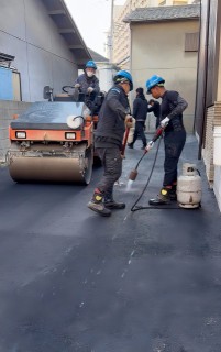 堺市堺区大浜 駐車場アスファルト舗装工事の画像