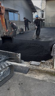 堺市堺区大浜 駐車場アスファルト舗装工事の画像