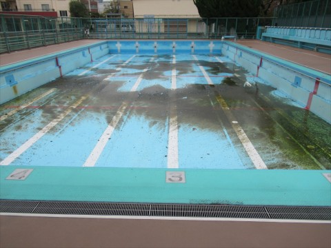 寺島第一小学校プール防水改修工事　（施工前）の画像