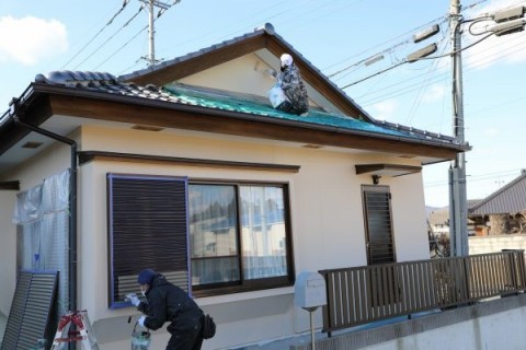 笠間市のI様邸で外壁、屋根塗装の画像