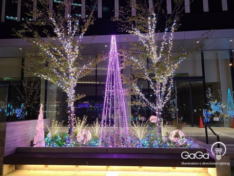 神奈川県 オフィスビルイルミネーション工事の画像