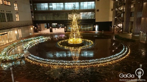 埼玉県 大型集合住宅中庭イルミネーション工事の画像