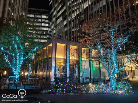 神奈川県 オフィスビルイルミネーション工事の画像