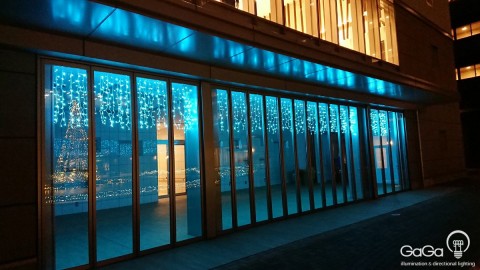 埼玉県 大型集合住宅中庭イルミネーション工事の画像