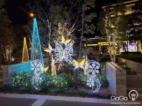 神奈川県 オフィスビルイルミネーション工事の画像