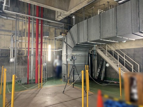 東京都　　清掃工場更新工事に伴う事前調査(３Ｄレーザー計測）の画像