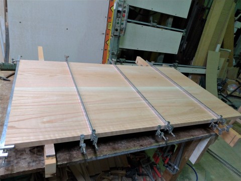 洲本市 レッドオーク無垢デスクの画像