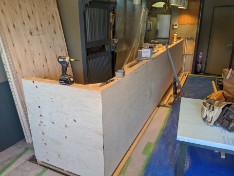 逗子市　バーカウンター造作の画像