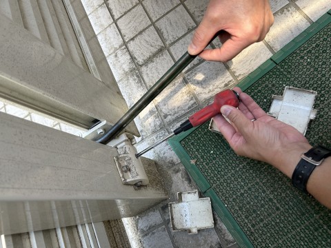 東京都板橋区私立保育園鋼製扉建て付け調整の画像