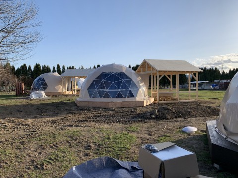 北海道滝川市 滝川キャンプサイト 北のたまゆら まるごとそらち グランピング施設新設工事の画像