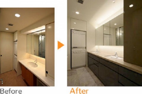 給排水衛生設備工事（洗面台）の画像