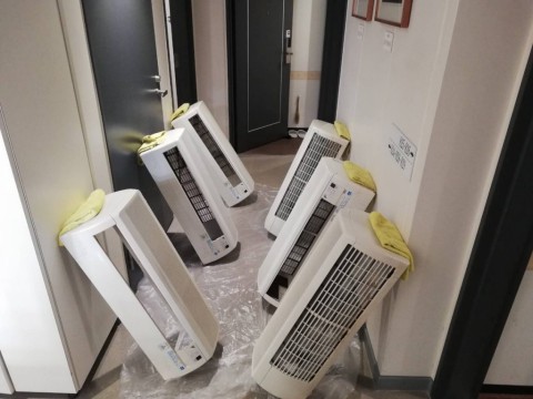 京都市中京区　ビジネスホテル　エアコンクリーニング　200台の画像