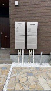 大東建託様新築アパート LPガス配管工事・給湯器設置工事の画像