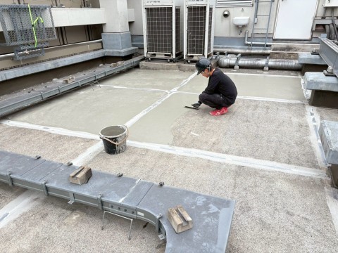 東京都渋谷区　複合高層ビル　屋上防水工事の画像