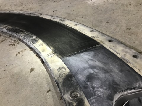 栃木県壬生町　Ｔ社様　粉砕機耐摩耗ゴム貼り換え工事の画像