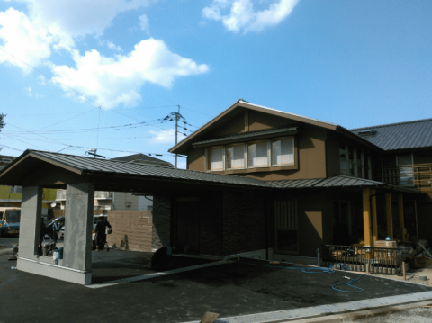 ホスピタルホームあいあい日佐新築現場 外構工事の画像