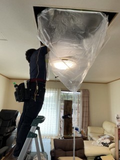 栃木県　天カセエアコン　洗浄・クリーニングの画像