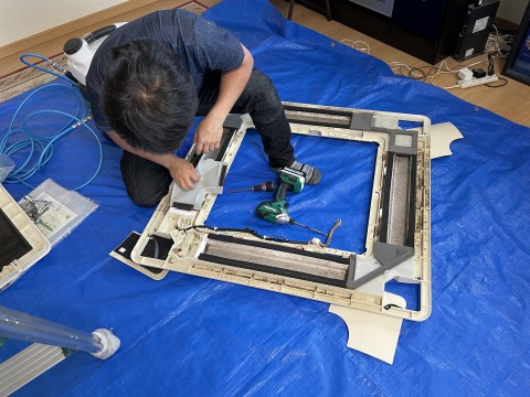 栃木県　天カセエアコン　洗浄・クリーニングの画像