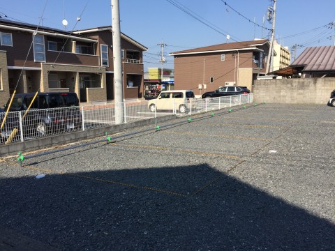 栃木県　駐車場ロープ張り工事の画像