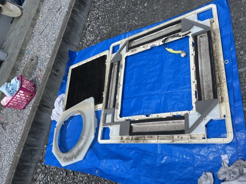 栃木県　天カセエアコン　洗浄・クリーニングの画像