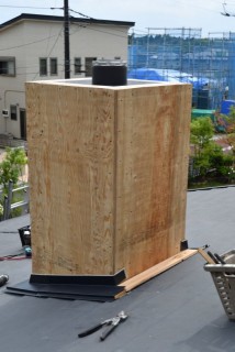 チムニー（煙突囲い）作成工事の画像