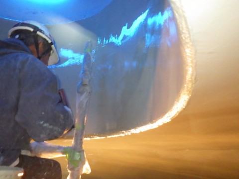 消化タンク改修工事（コンクリート防食）の画像