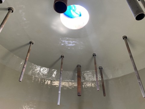 消化タンク改修工事（コンクリート防食）の画像