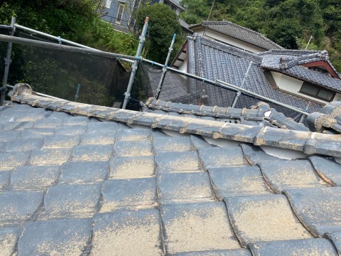 セメント瓦　棟取り直しの画像