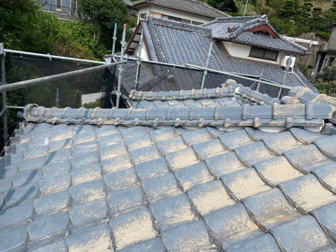 セメント瓦　棟取り直しの画像
