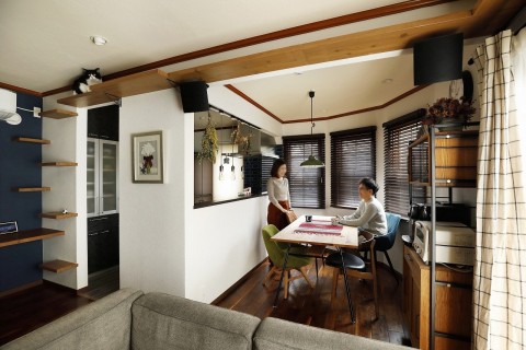 ふたりと2匹の心地よい家の画像