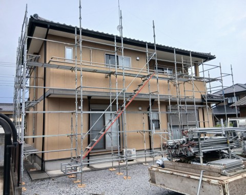 塗り替え足場工事の画像