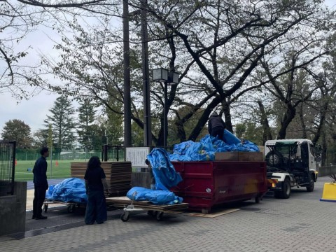 競技場養生撤去【当社元請け案件】東京都世田谷区 東京農業大学の画像