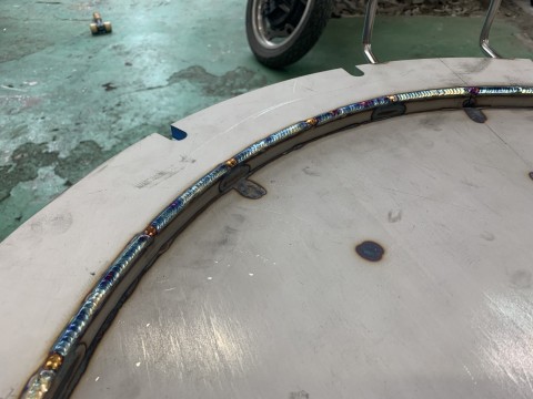 SUS製　結晶ろ過槽製作加工の画像