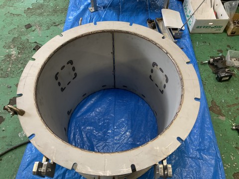 SUS製　結晶ろ過槽製作加工の画像