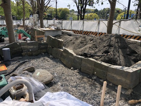 東京都大手町 石垣遺跡復旧工事の画像