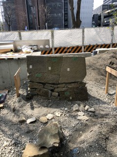 東京都大手町 石垣遺跡復旧工事の画像