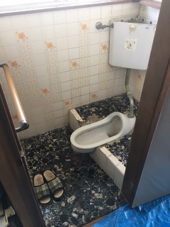 トイレ和式→洋式工事の画像