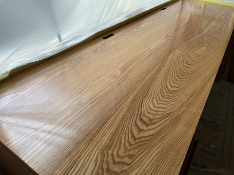 板橋区 木カウンター クリア仕上げの画像