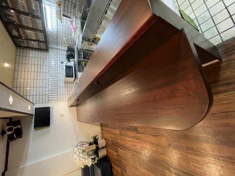 杉並区 木カウンター 染色クリア仕上げの画像