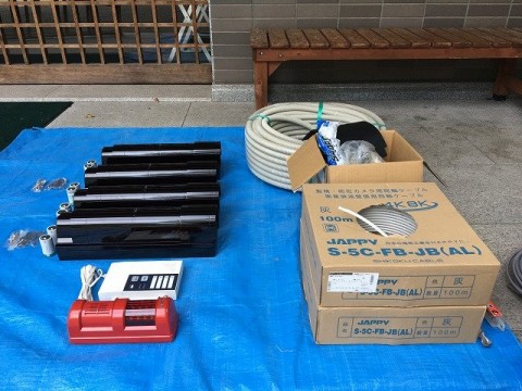 東京都　建て直し工事に伴う防犯カメラ移設・防犯センサー更新の画像