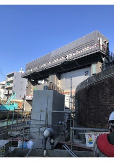 墨田区内テラス連絡橋竪川水門下部工事の画像