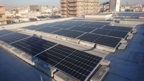 大阪府屋根上低圧太陽光発電工事の画像