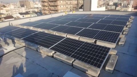 大阪府屋根上低圧太陽光発電工事の画像