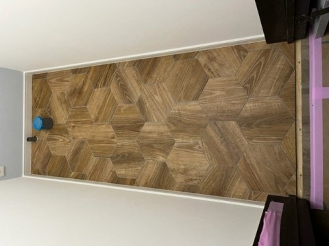 都内 新築住宅 ヘキサゴンタイル施工の画像