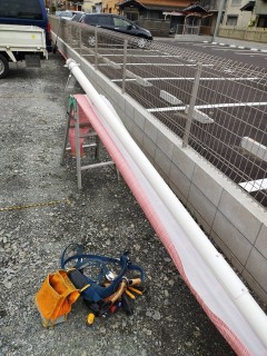 A県　外灯ポール工事の画像