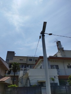 A県　外灯ポール工事の画像