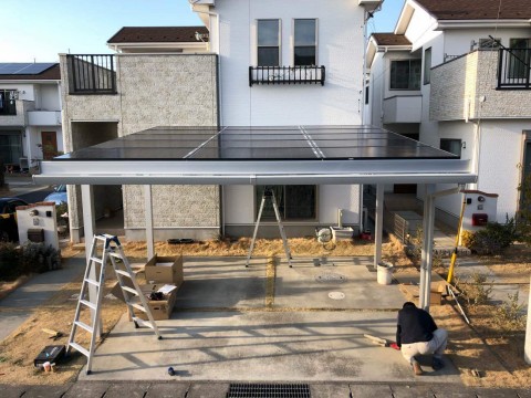 ソーラーカーポート工事（2台用）の画像