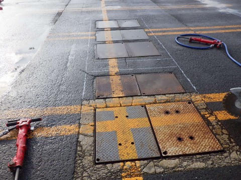 岩手県　株式会社XX　浄化槽スラブ補修工事の画像