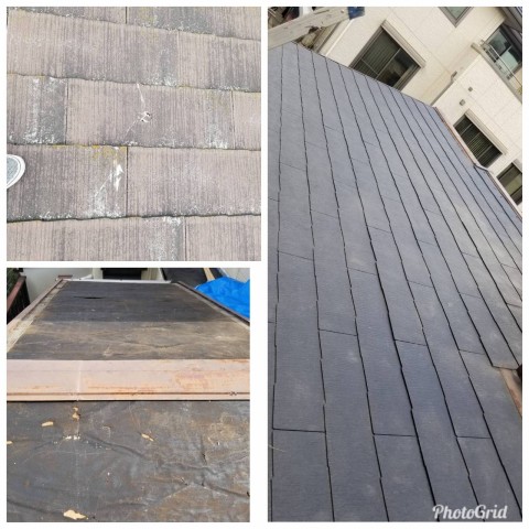 豊中市　カラーベスト葺き替えの画像